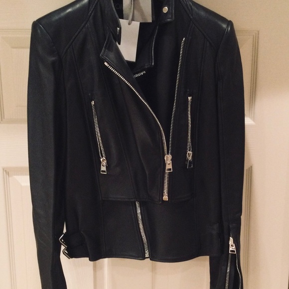 RARE RUNWAY TOM FORD BLACK LEATHER MOTO JACKET $6980 SIZE 38 - Picture 1 of 9